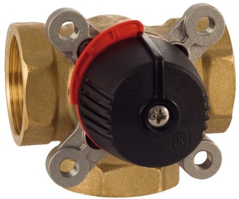 Vanne 3 voies mélangeuse 1'' en laiton - utilisable en dérivation