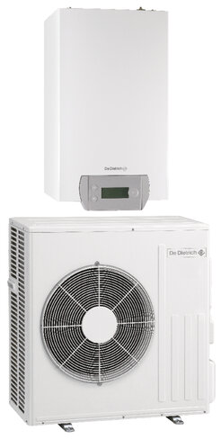 Pompe à chaleur air-eau split De Dietrich Alezio - S R32 16 MR/E - 16 kW - appoint électrique étagé 9 kW -