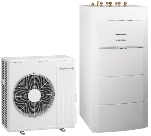 Pompe à chaleur air-eau split De Dietrich Alezio - S V200 R32 16 TR/E - 16 kW - appoint électrique étagé 9 kW -