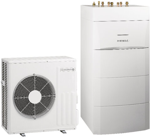 Pompe à chaleur air-eau split De Dietrich Alezio - S V200 R32 16 TR/E - 16 kW - appoint électrique étagé 9 kW -
