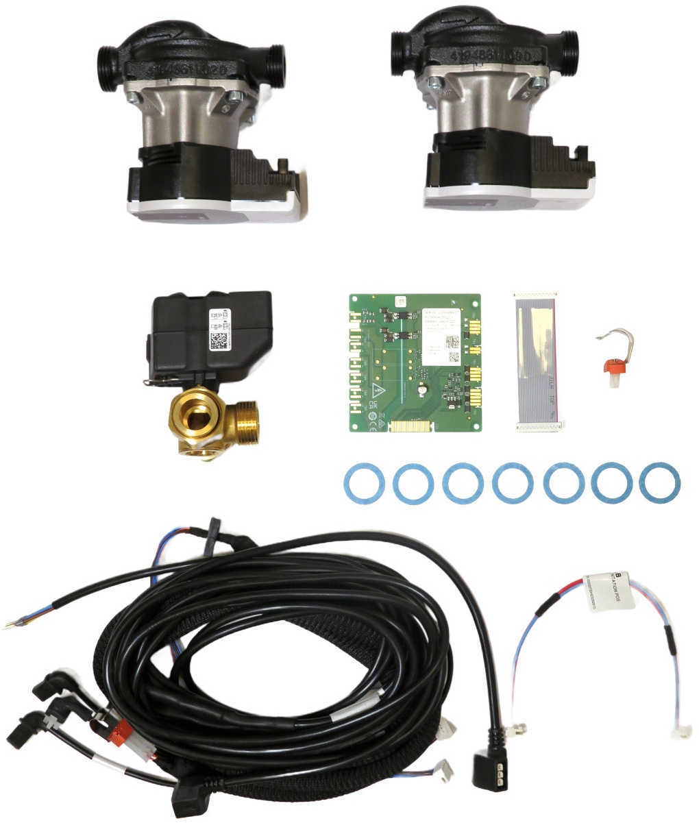 Kit 2 circuits découplés Atlantic - vanne mélangeuse motorisée - 2 circulateurs -