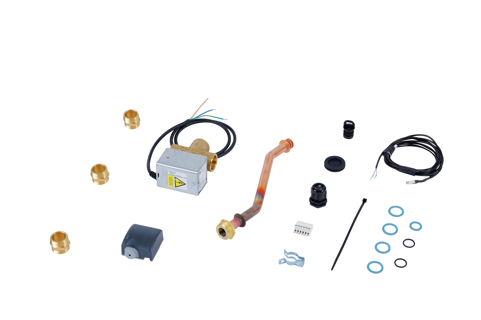 Kit relève Atlantic - vanne directionnelle motorisée - tuyauteries - sonde de départ - connecteurs