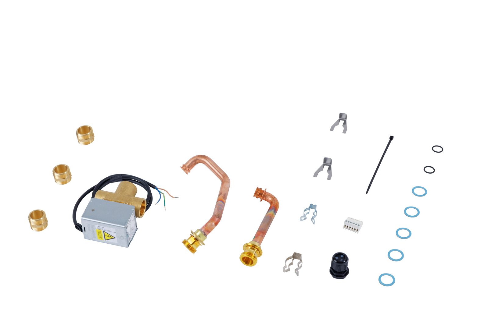 Kit releve Duo Atlantic - vanne directionnelle motorisée - tuyauteries - sonde de départ - connecteurs