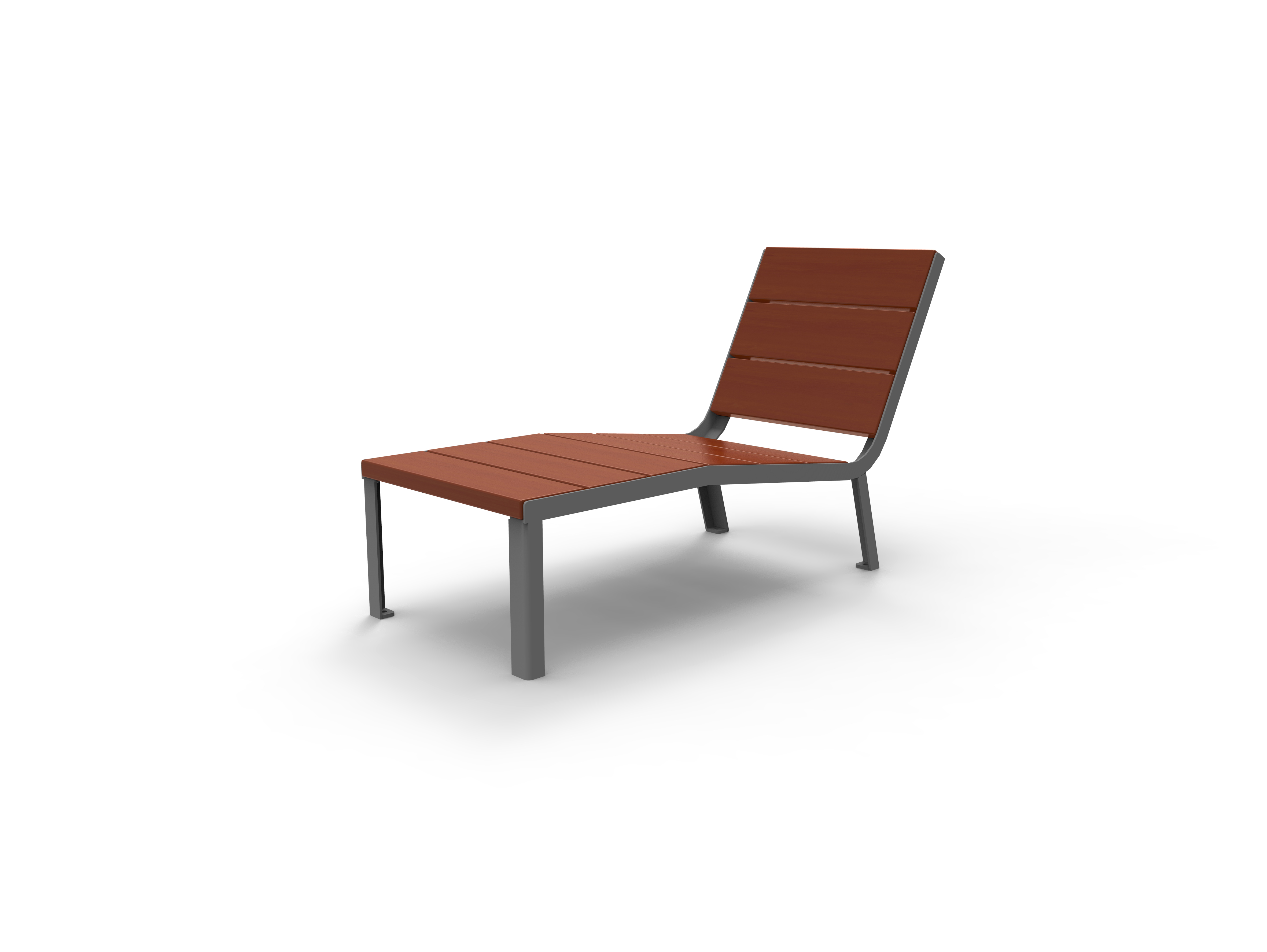 Transat Optima piètement métal piètement gris sablé - l. 136 cm - livré non déchargé