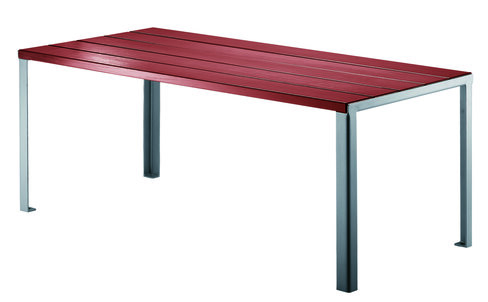 Table haute Optima - 6 places - piètement métal - l. 1,816 cm - livré non déchargé