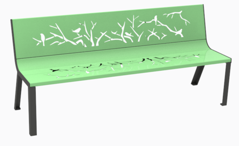 Banc Nature - 3 places - assise et dossier non séparés - l. 181 cm - livré non déchargé