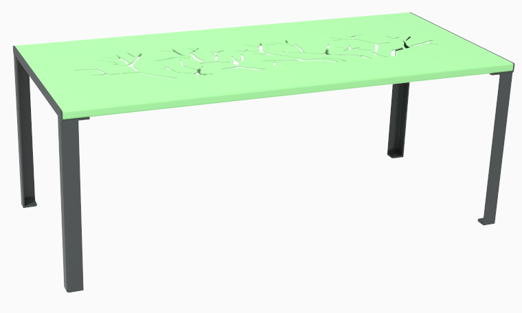 Table haute Optima Nature - 6 places - l. 181,6 cm - livré non déchargé