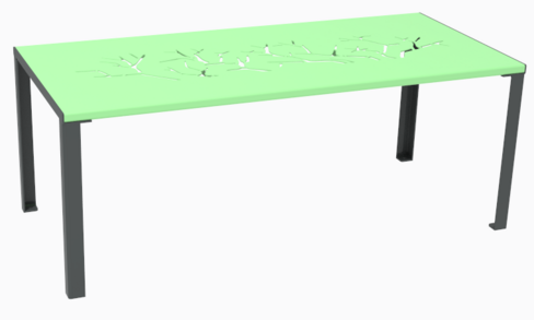 Table haute Optima Nature - 6 places - l. 181,6 cm - livré non déchargé