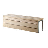 Assise Link 3 places - sans dossier - assise bois - piètement acier galvanisé - l. 150 cm - livré non déchargé