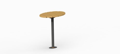 Mange debout - piètement acier - h. 114 cm - pr. assise 80 x ht. dossier 114 cm - à fixer