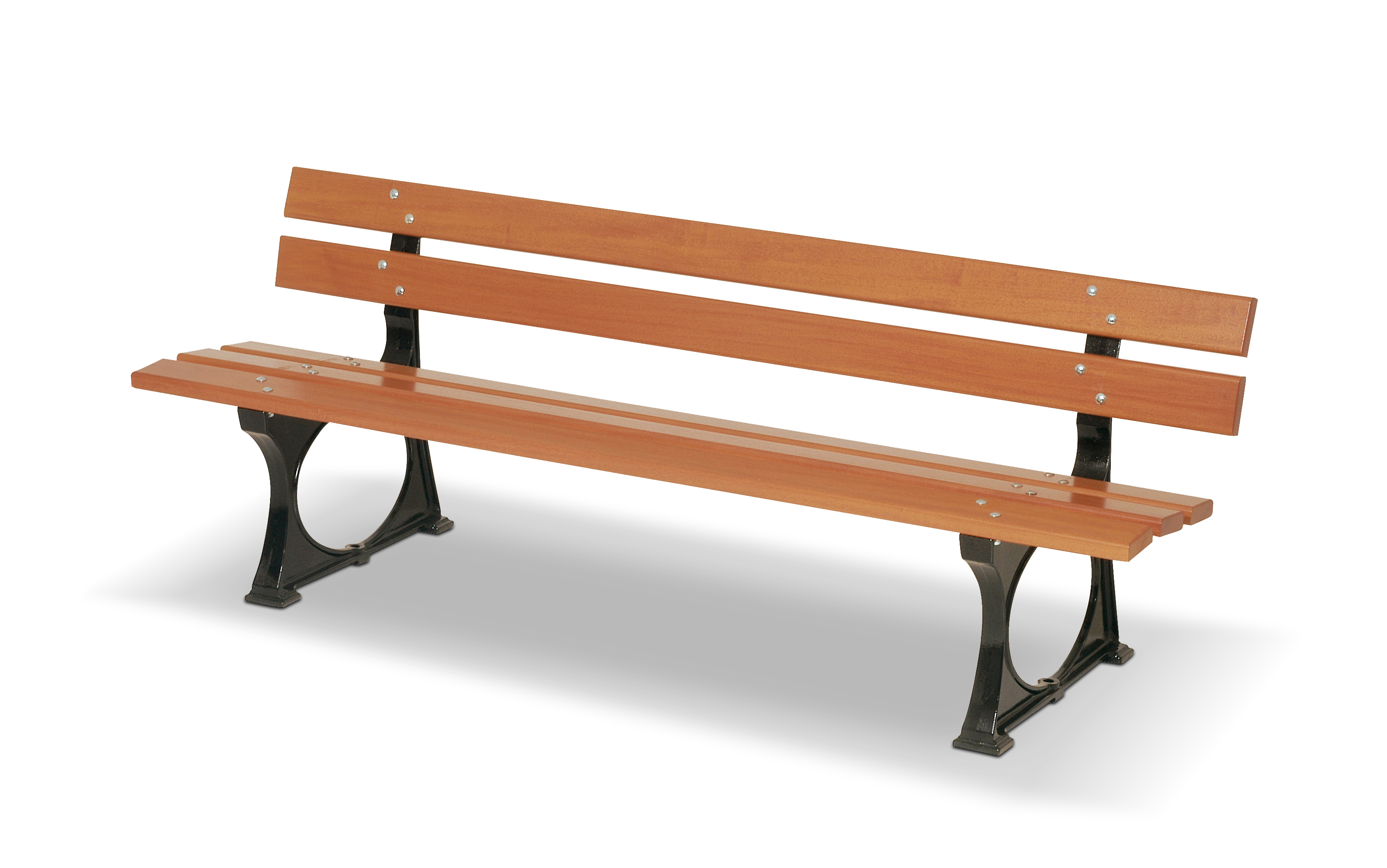 Banc Confort 1 - 3 places - avec dossier - l. 200 cm - piètement noir - livré non déchargé