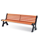 Banc Centaure - 3 places - avec dossier - l. 196,10 cm - piètement noir - livré non déchargé