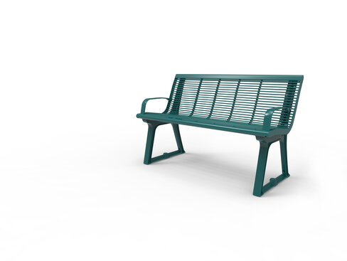Banc Confort Evolution City - 2 places - avec accoudoirs - l. 124 cm - livré non déchargé
