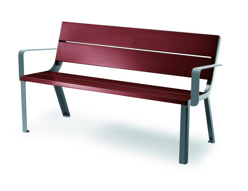 Banc Optima - 2 places - accoudoirs - l. 121,20 cm livré non déchargé