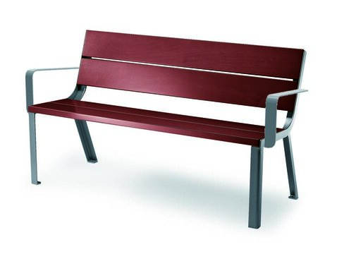 Banc Optima - 2 places - accoudoirs - l. 121,20 cm livré non déchargé