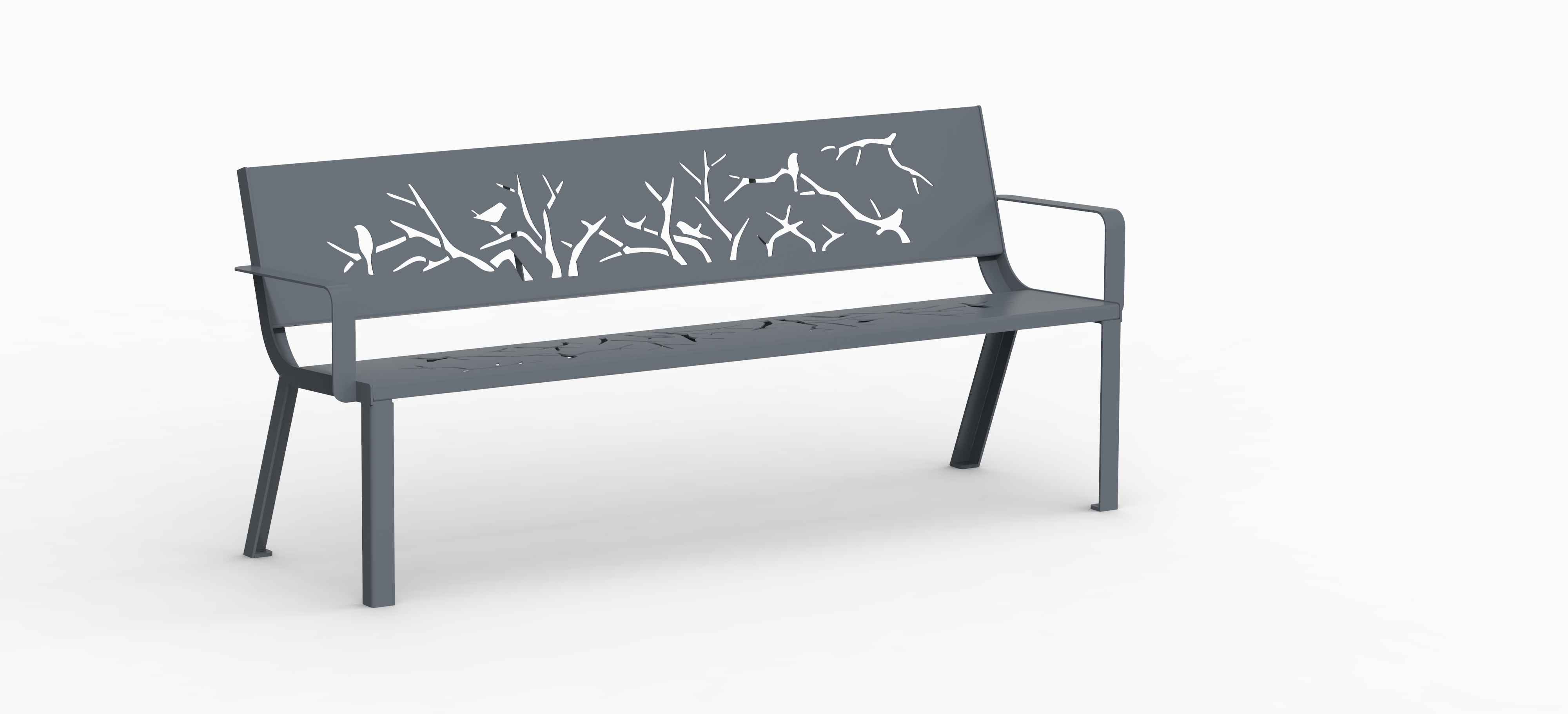 Banc Optima Nature - 3 places - accoudoirs - l. 181,20 cm livré non déchargé