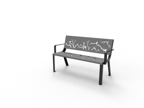 Banc Optima Nature - 2 places - accoudoirs - l. 121,20 cm livré non déchargé