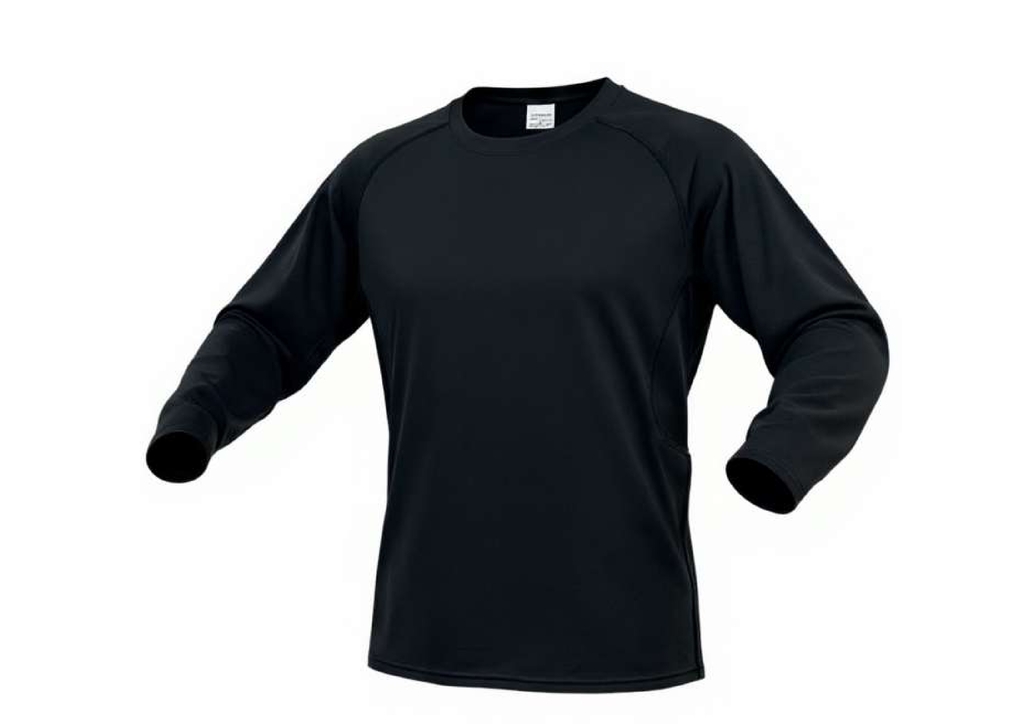 T-shirt manches longues grand froid ARTIC - Vêtements de la vallée de la See - noir - taille XL