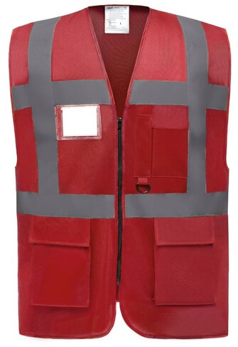 Gilet multifonction - Toptex - rouge - taille M