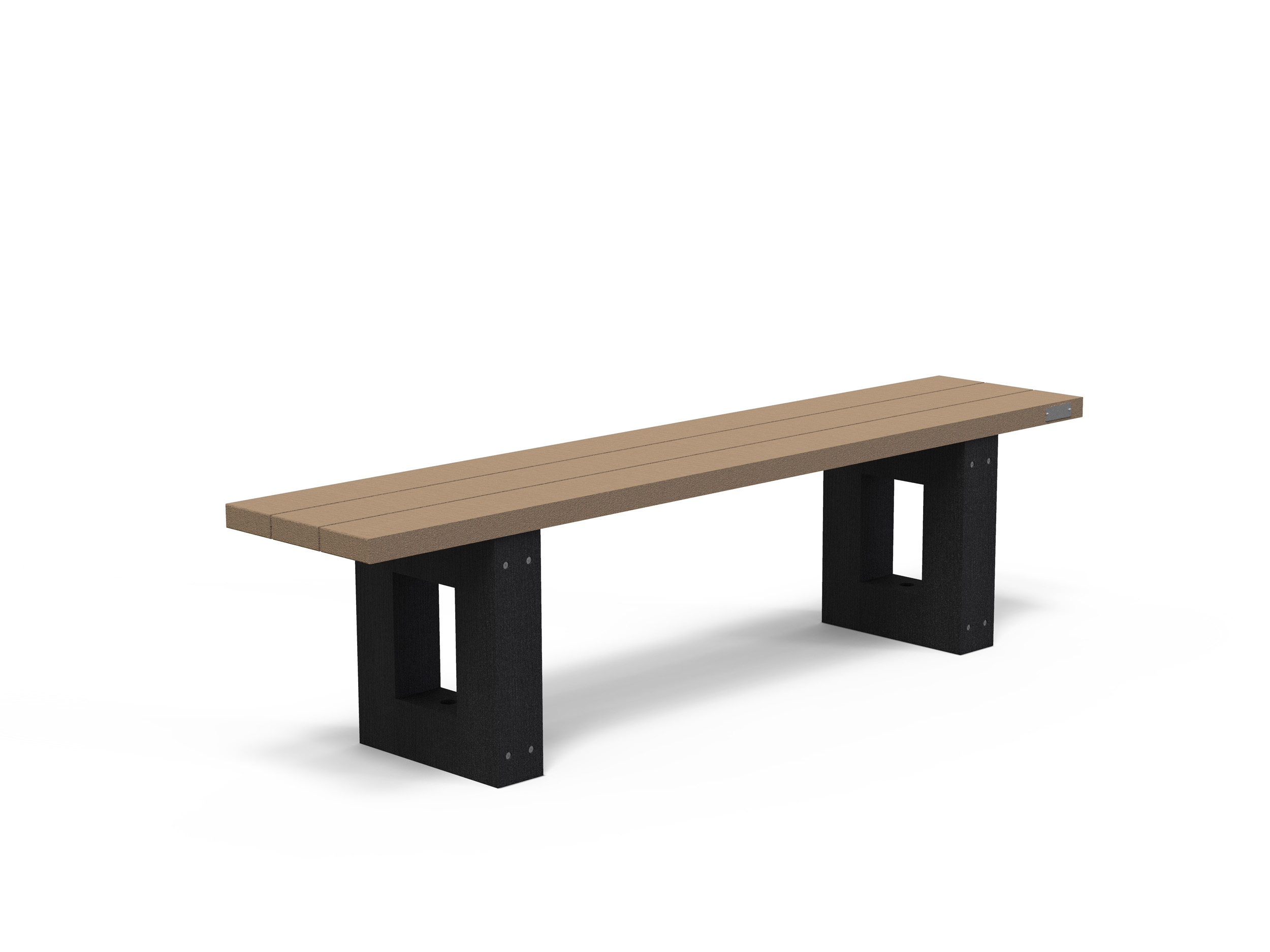 Banquette Londura - lattes plastique recyclé - l. 180 cm - livré non déchargé