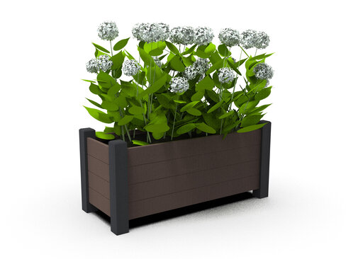 Jardinière rectangulaire Londura 400 - h.70 x l.154 cm - plastique recyclé - coloris standard - livré non déchargé
