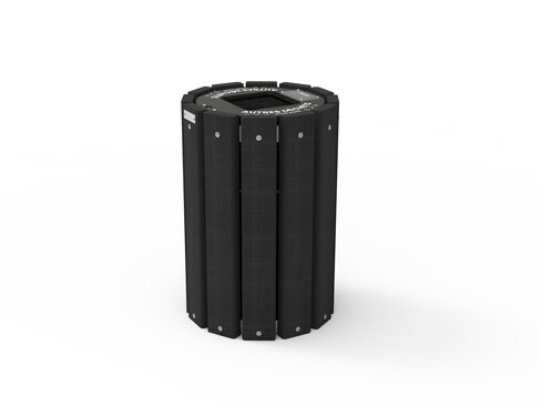 Corbeille Major - lattes plastique recyclé - sans couvercle avec seau - 60 l - coloris standard - livré non déchargé