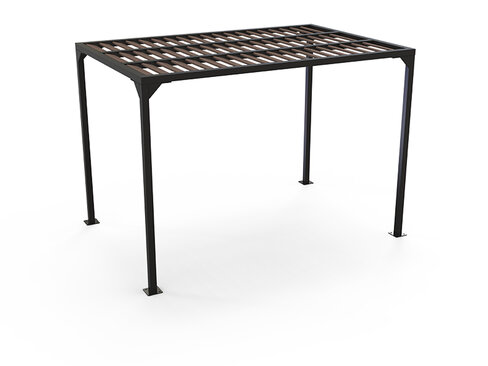 Ombrière - l. 360 x pr. 240 x h. 250 cm - plastique recyclé coloris standard - livré non déchargé