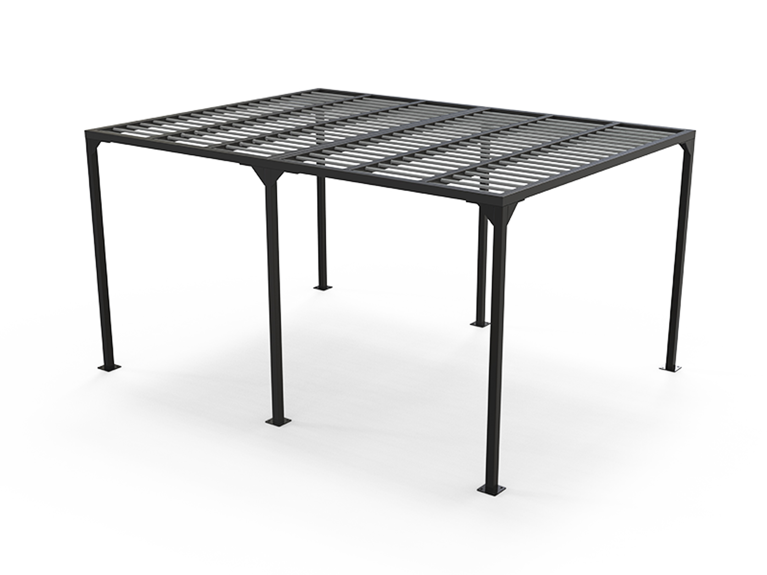 Ombrière - l. 480 x pr. 360 x h. 250 cm - plastique recyclé coloris standard - livré non déchargé