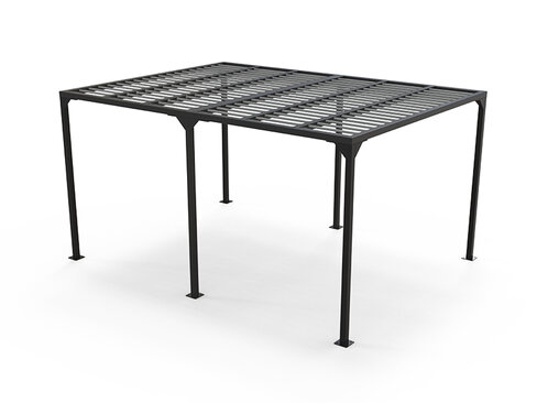 Ombrière - l. 480 x pr. 360 x h. 250 cm - plastique recyclé coloris standard - livré non déchargé