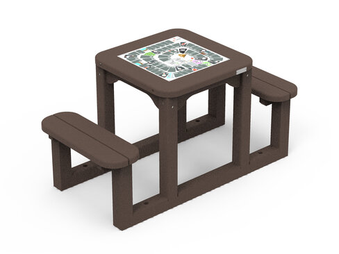 Table de jeux Helios - l. 149,5 cm - lattes plastique recyclé - coloris standard - livré non déchargé