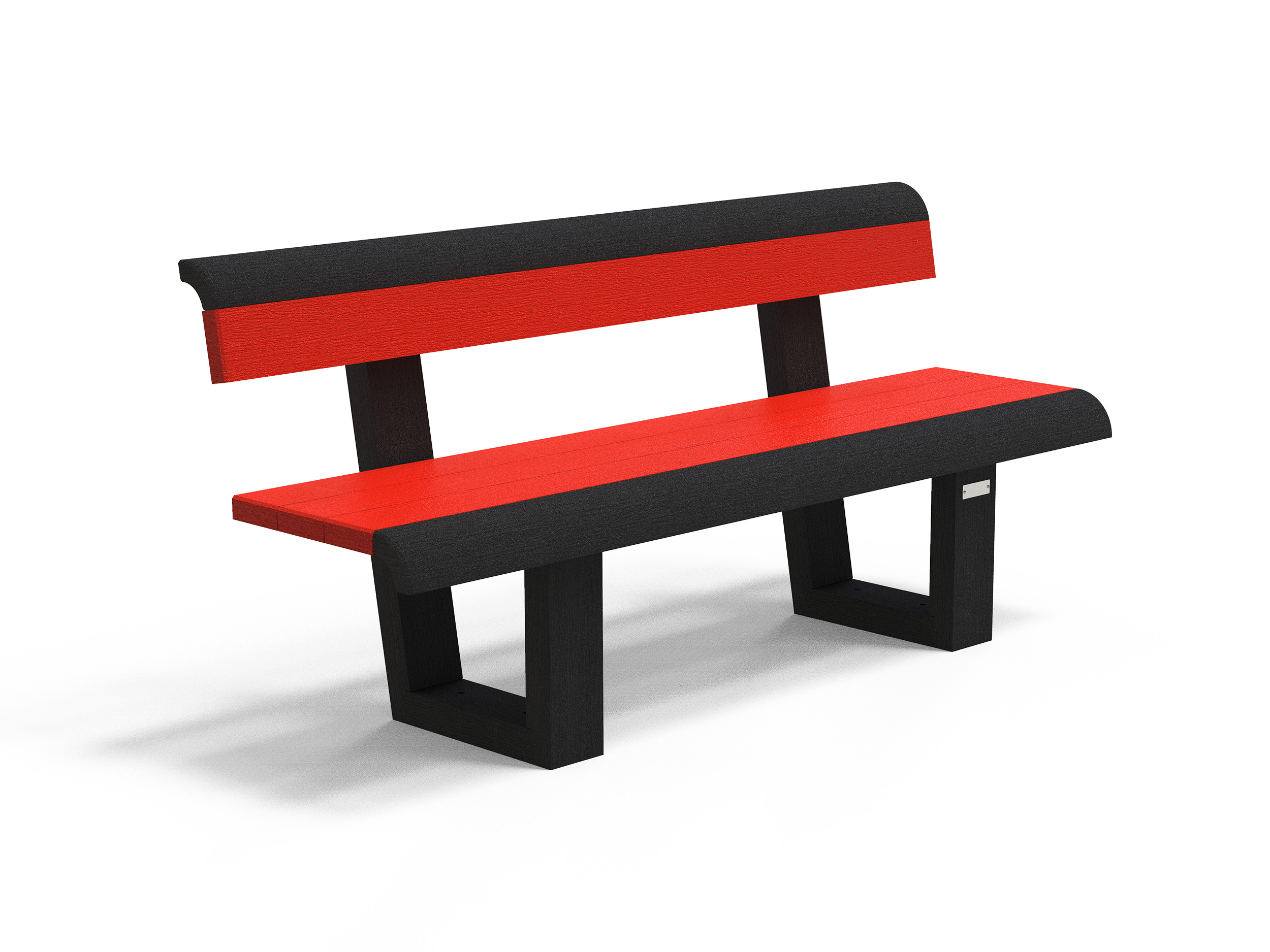 Banc Osakan - piètement noir - l. 180 cm - coloris pigmentek - livré non déchargé