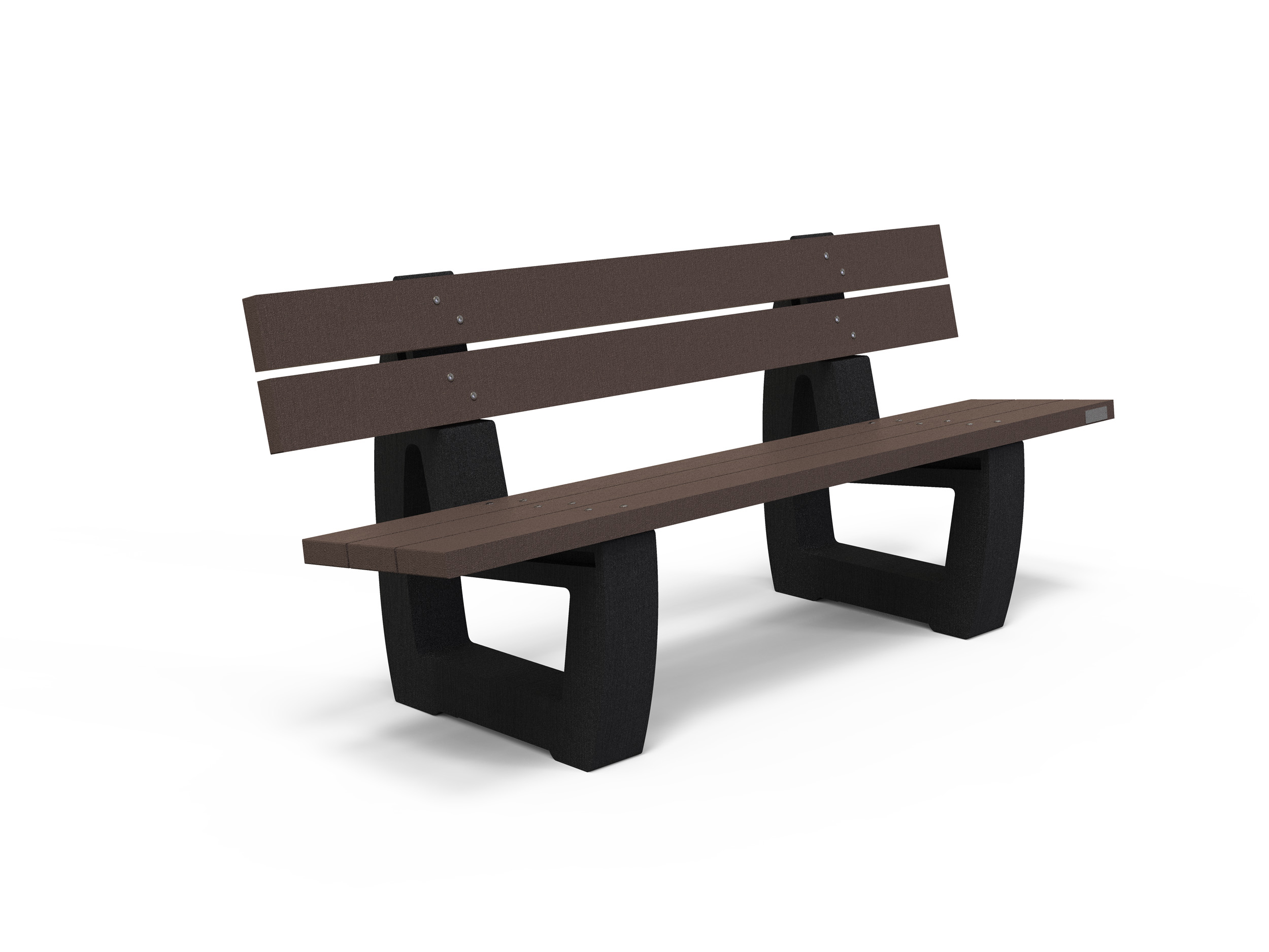 Banc Forestier - piètement noir - l. 180 cm - coloris standard - livré non déchargé