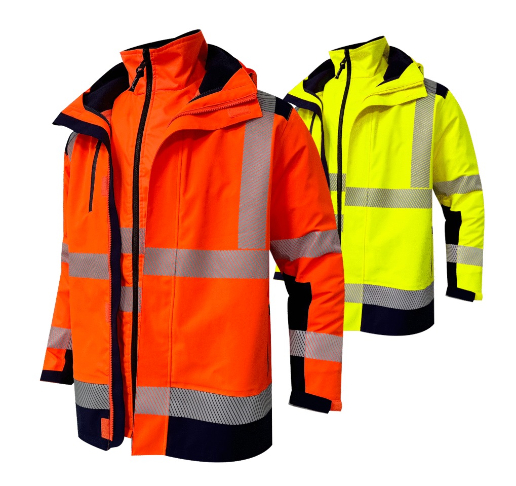 Ensemble haute visibilité LIMA FUJI - France sécurité - orange fluo/marine - taille XL