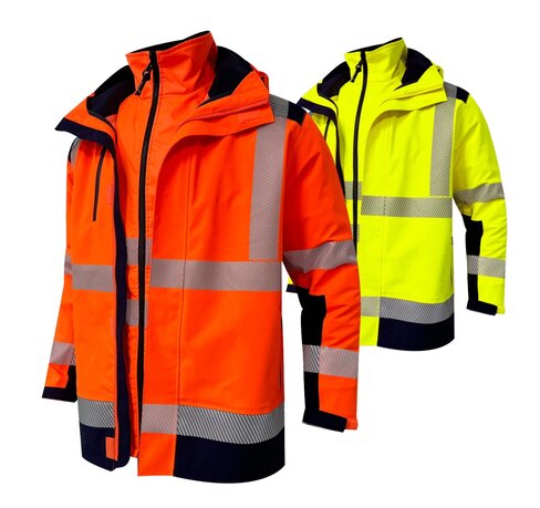 Ensemble haute visibilité LIMA FUJI - France sécurité - orange fluo/marine - taille L