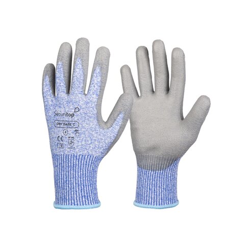 Gant DRY BASE C - jauge 13 - France sécurité - bleu - taille 6 - lot de 10