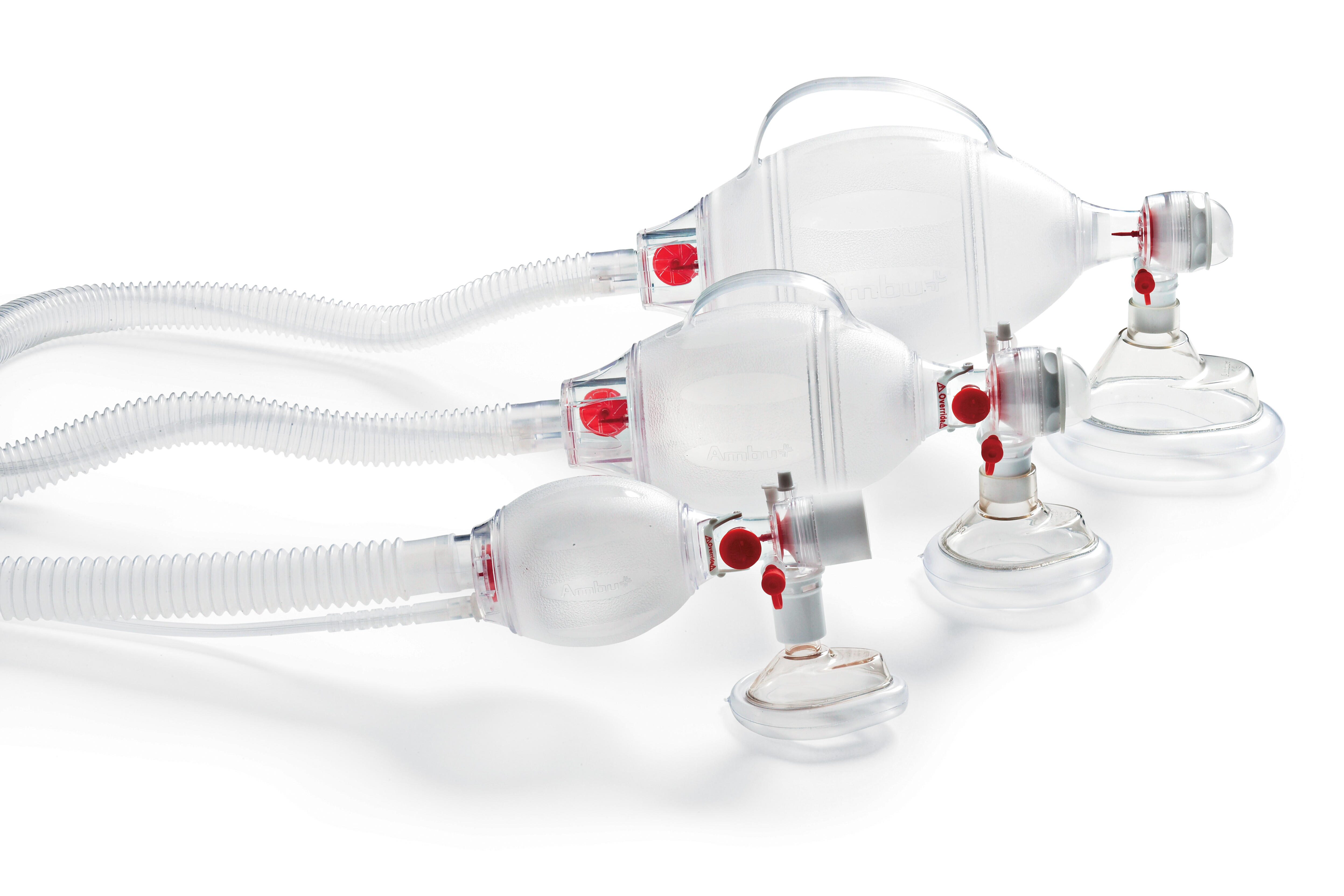 Insufflateur UU Ambu Spur II adult avec valve de surpression médiport port mano masques M et L prégonflés - boite de 12