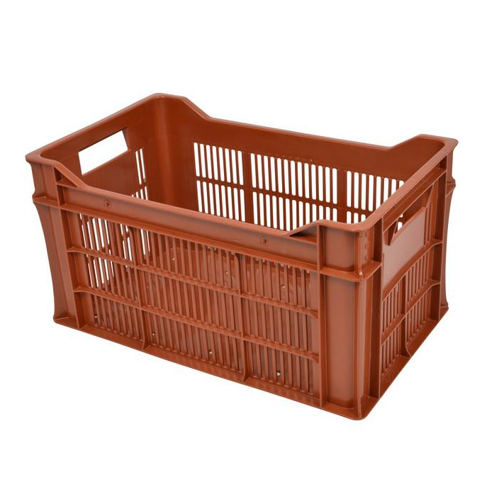 Bac gerbable parois ajourés et fond plein ondulé avec 2 poignées ouvertes 30 L 500 x 300 mm