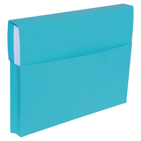 Chemise A4 avec poche FAST - carte kraft - bleu - lot de 10