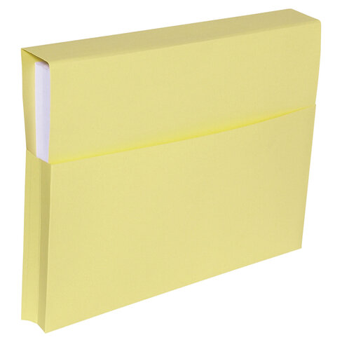 Chemise A4 avec poche FAST - carte kraft - jaune - lot de 10