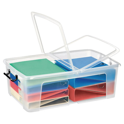 Boite de rangement multiusages plastique Strata by Cep 50L - transparent