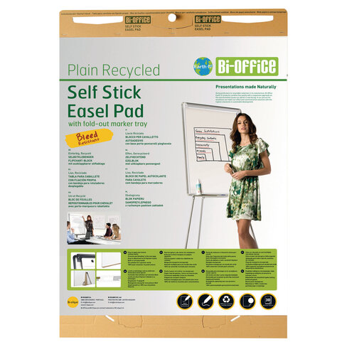 Bloc feuilles adhésives Bi-Office Earth-it -63,5 x 77,5 cm - 2 x 30 feuilles
