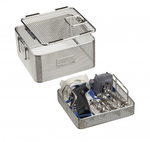 Conteneur grillagé et plateau de lavageTRAUMADRIVE 1/2 DIN - 1 x MBU aseptique Li-ion