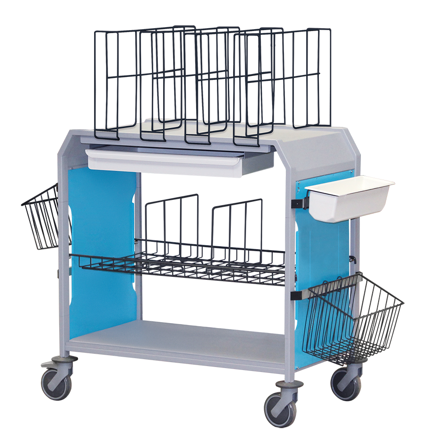 Chariot de change et ouvert Mini avec trieur - longueur plateau supérieur à 70 cm -