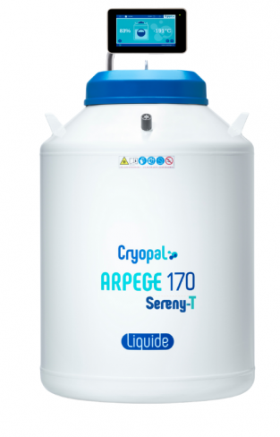 Cryoconservateur liquide Arpege 170 avec indicateur niveau/T° SERENY'T BOX