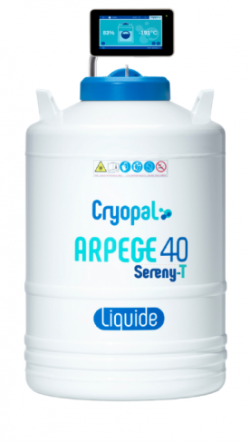 Cryoconservateur liquide Arpege 40 avec indicateur niveau et température SERENY'T BOX