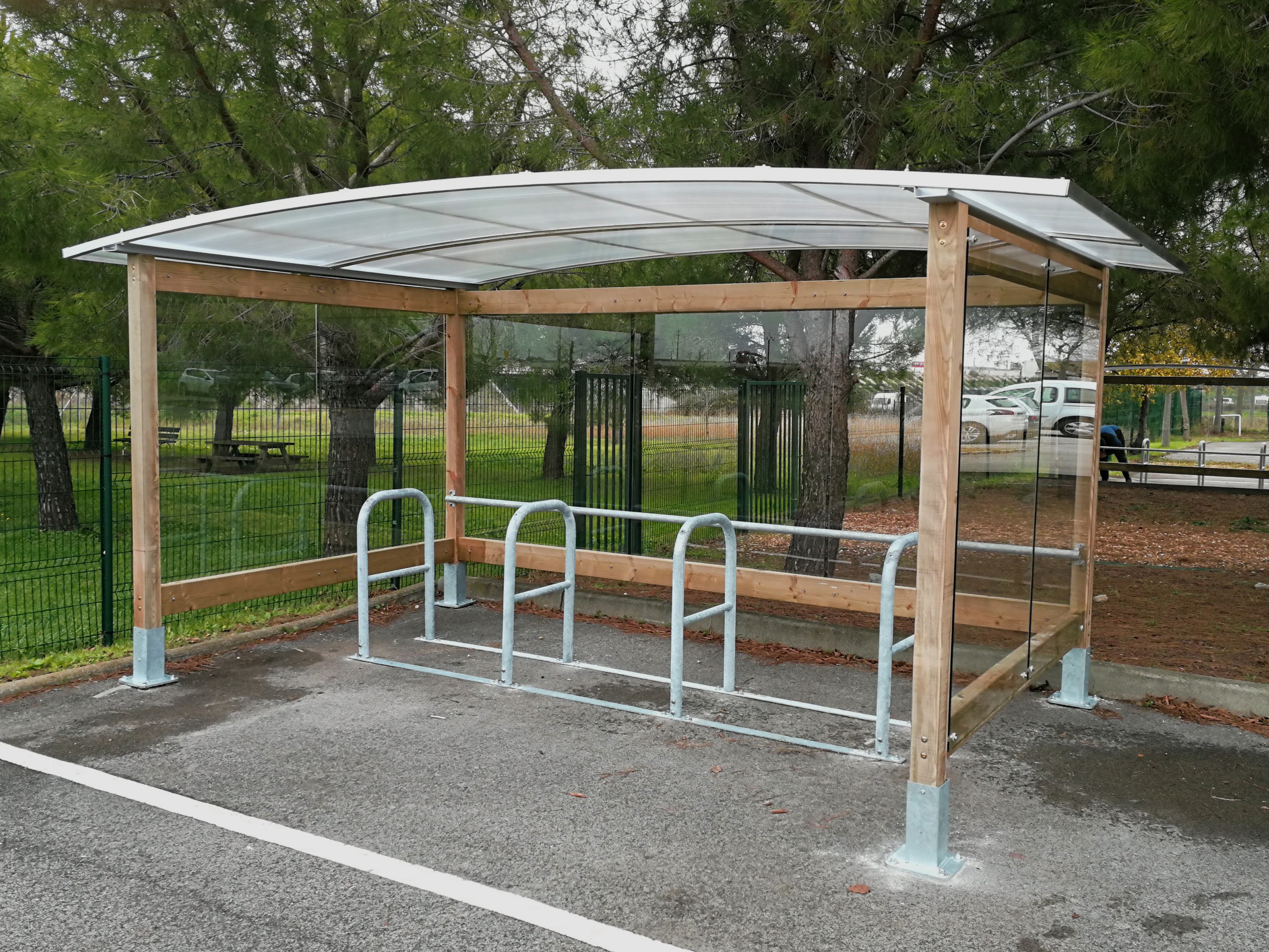 Abri Cycles Viadene - bois simple - 4,50 x 2,50 m - livré