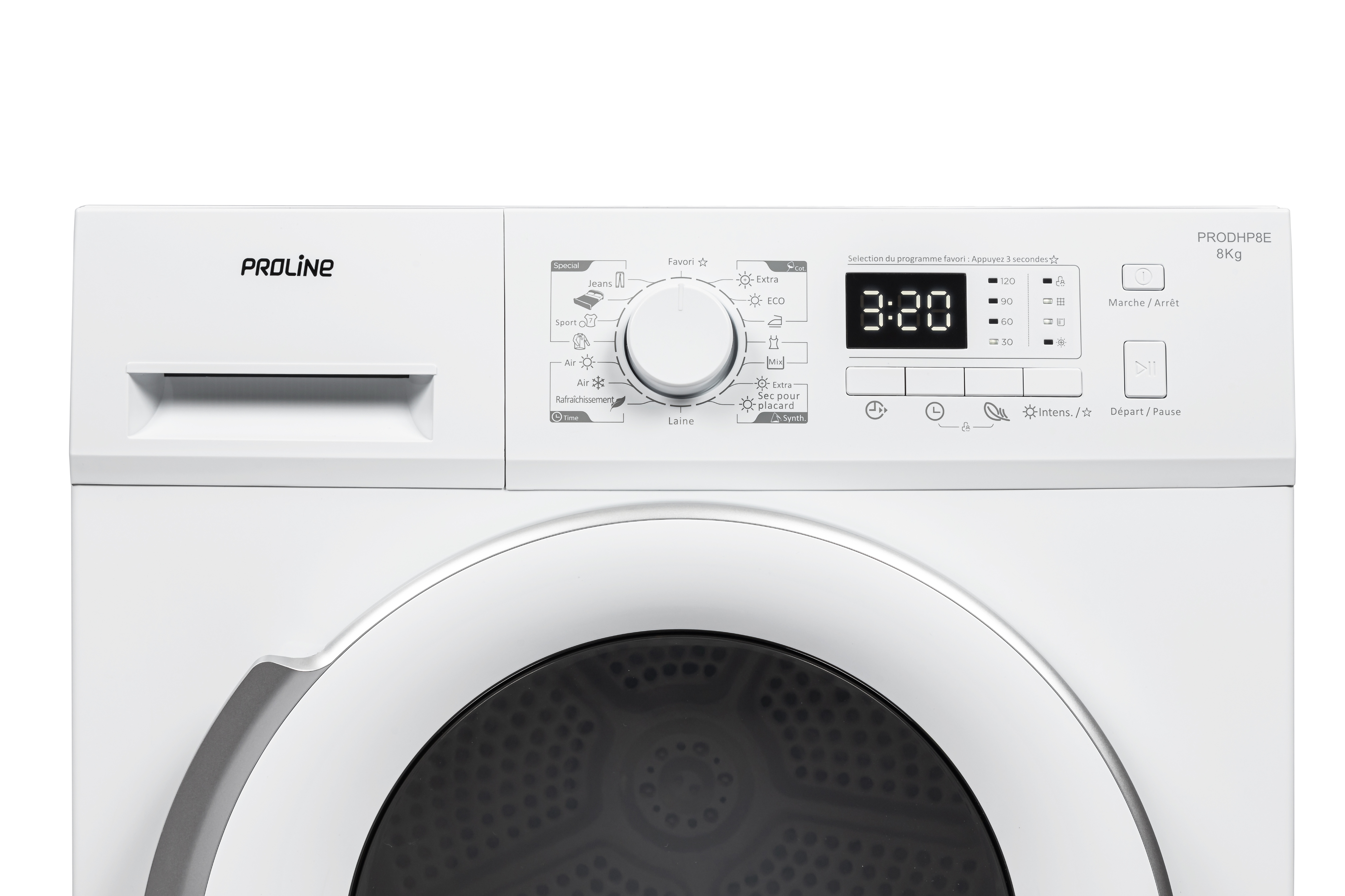 Sèche-linge pompe à chaleur frontal 8 kg Proline PRODHP8E - classe E 