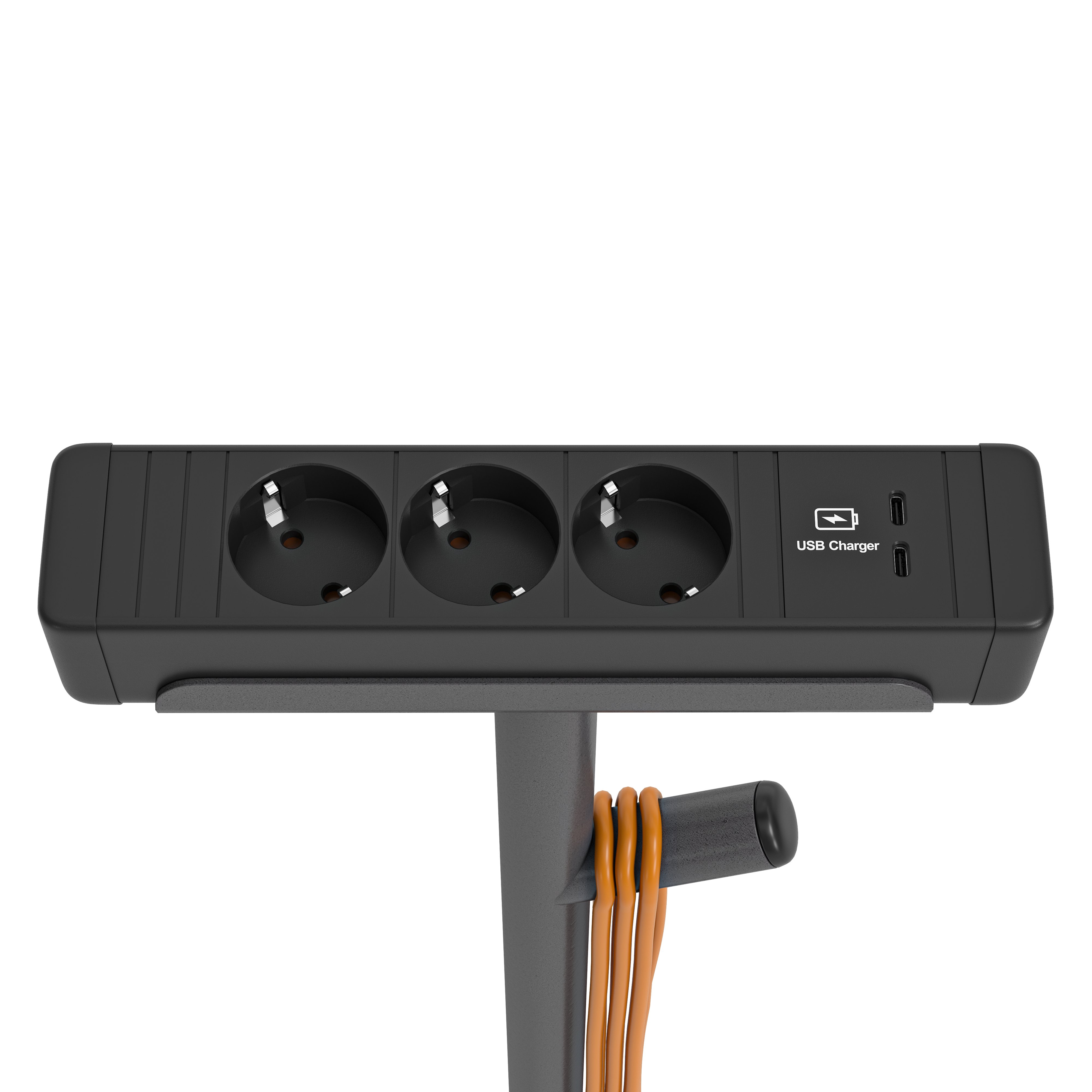 Boîtier prise sur pied Flex - 3 PC + 2 USB-C - h. 112 cm