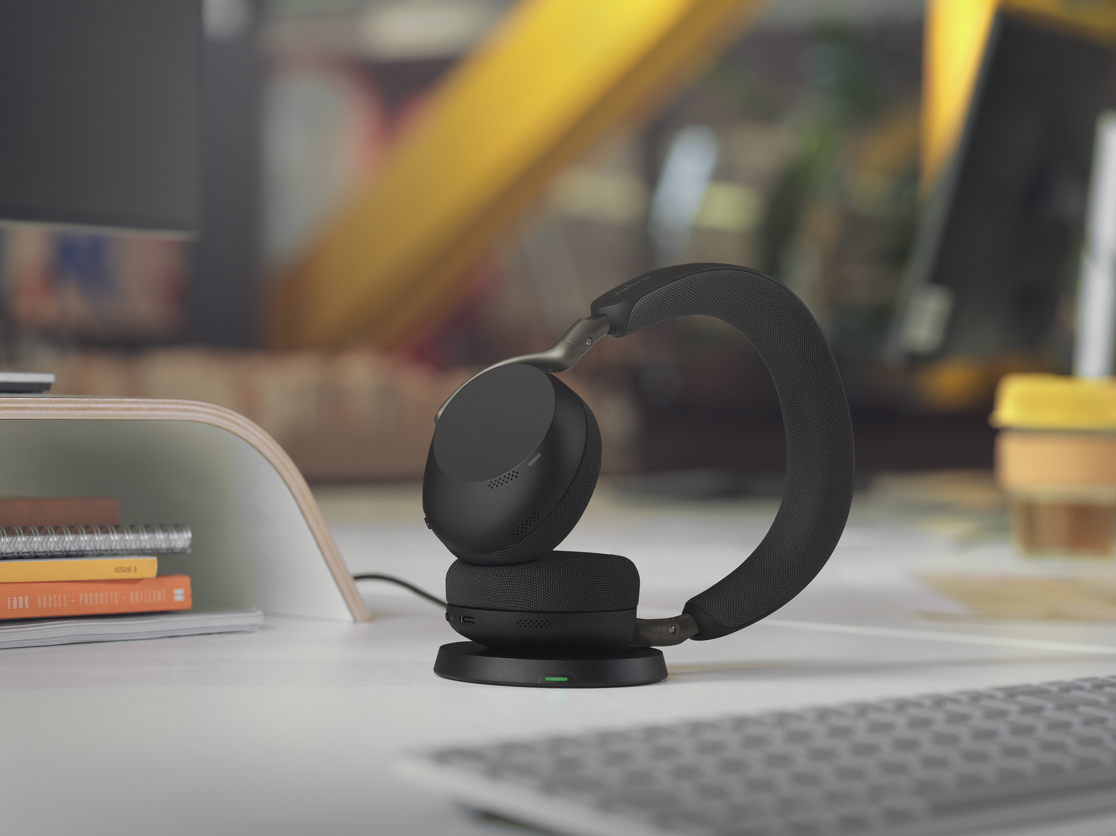 Casque sans fil Bluetooth Jabra Evolve3 75 MS stéréo + dongle USB-C + base de charge