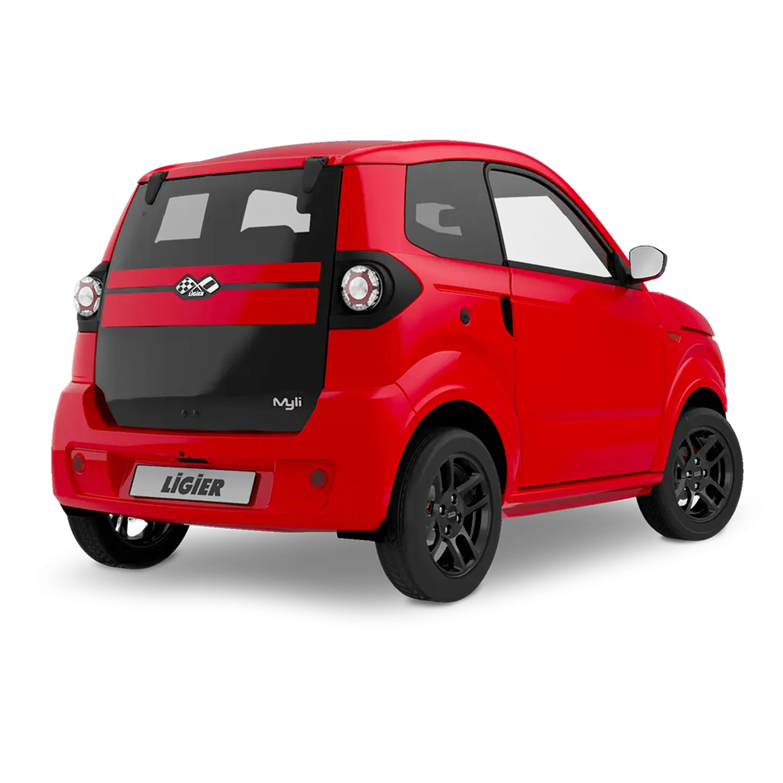 Véhicule électrique Ligier MYLI MAX - L7e - EV 11 kWh - Rouge Toledo Métal
